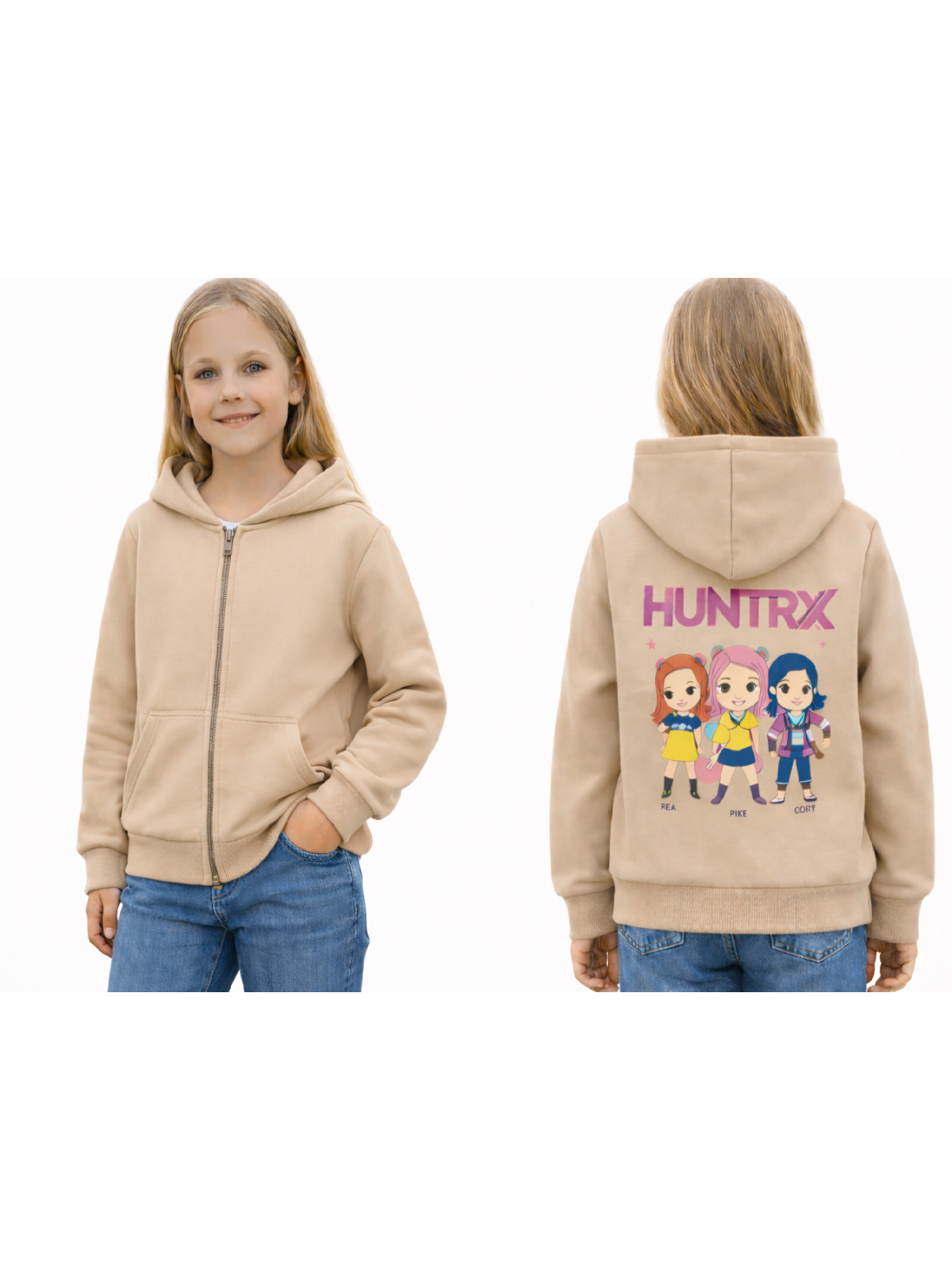 Huntrix dievčenská mikina na zips