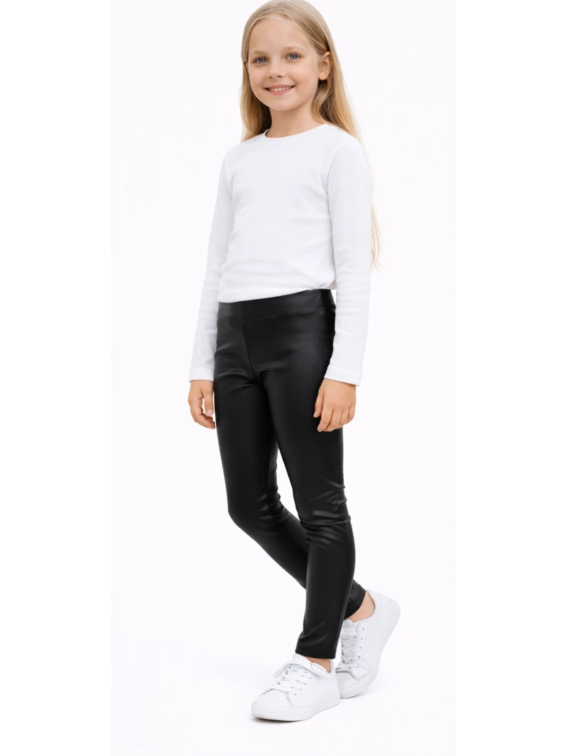 Dievčenské koženkové legíny 2 farby