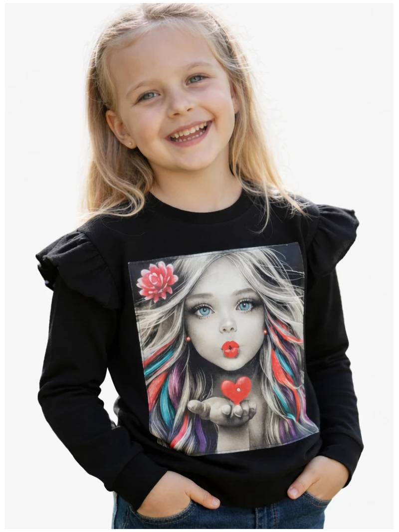 Dievčenské tričko s potlačou a zirkónmi