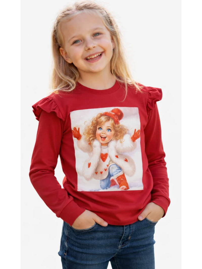 Dievčenské tričko s potlačou a zirkónmi