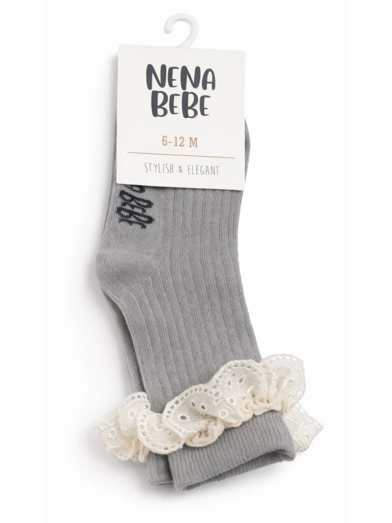 Dievčenské podkolienky s krajkou viac farieb