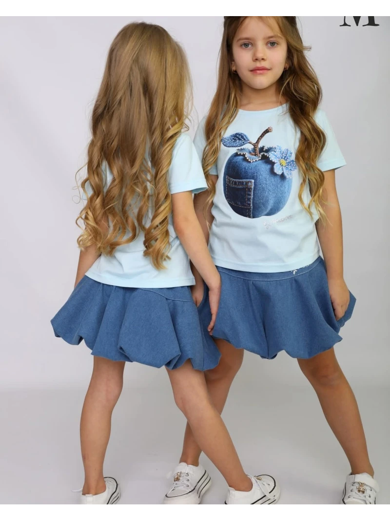 Dievčenské tričko Malami so zirkónmi