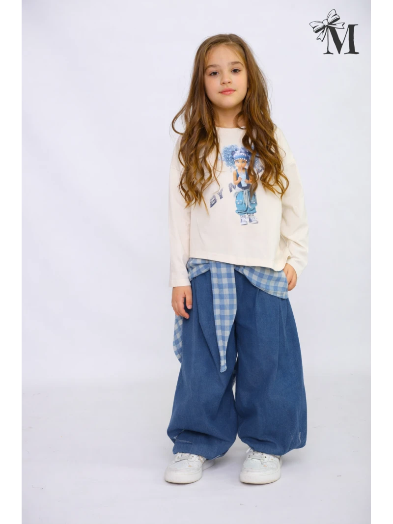 Dievčenské tričko Malami so zirkónmi