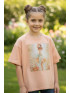 Dievčenské tričko s potlačou a zirkónmi