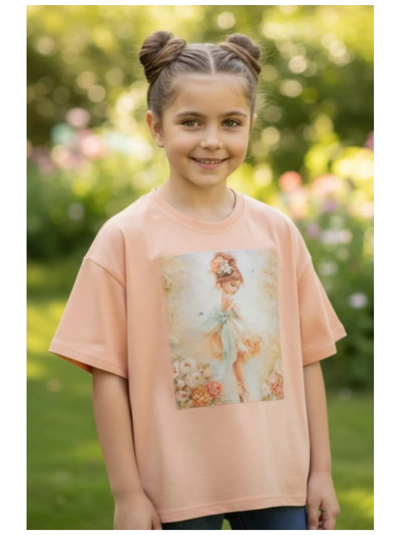 Dievčenské tričko s potlačou a zirkónmi