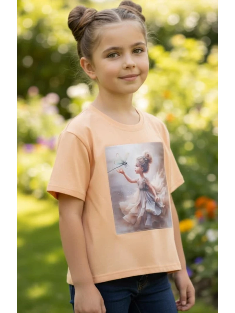 Dievčenské tričko s potlačou a zirkónmi