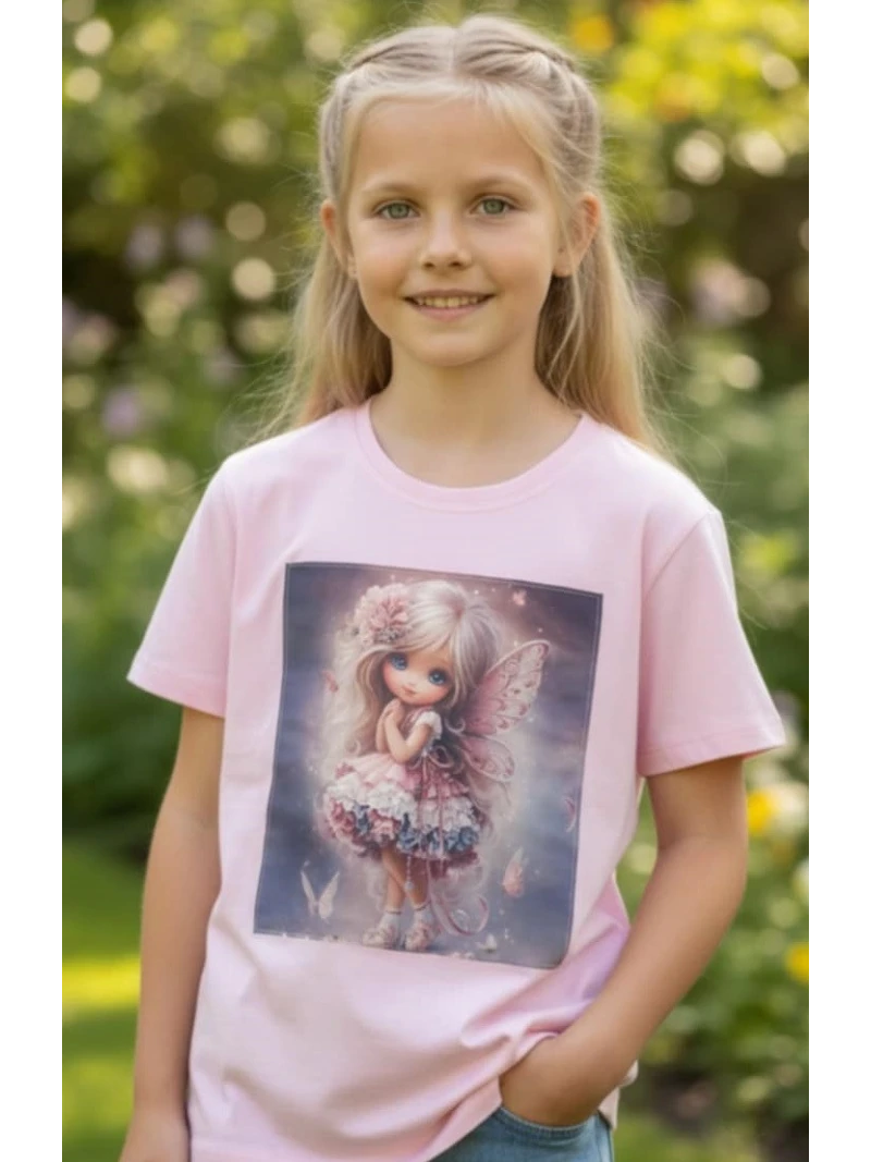 Dievčenské tričko s potlačou a zirkónmi
