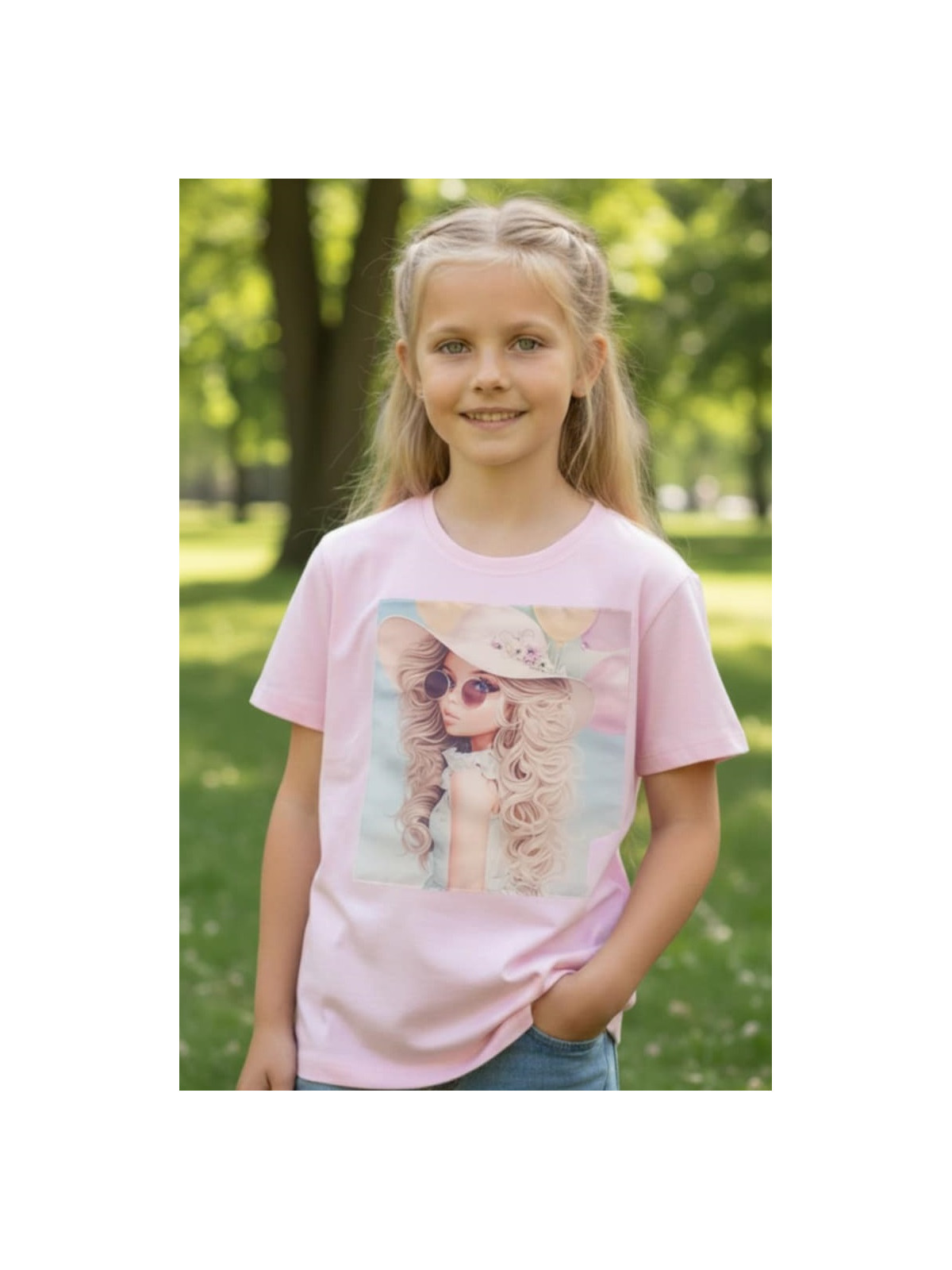 Dievčenské tričko s potlačou a zirkónmi