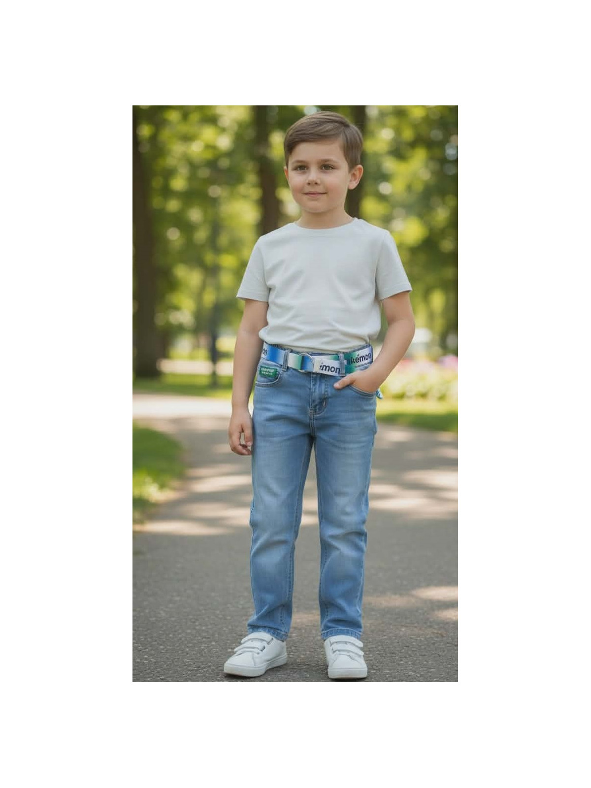 Chlapčenské rifle s opaskom Pokemon