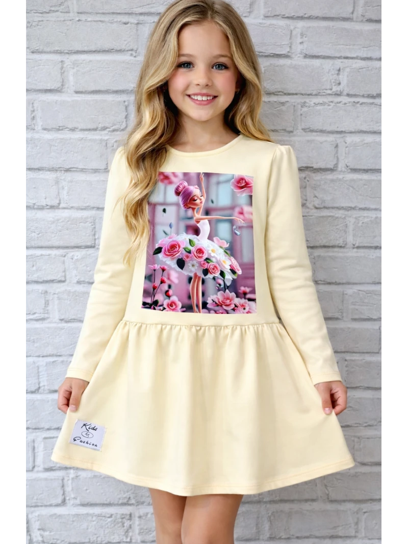 Dievčenské šaty s baletkou Maksio