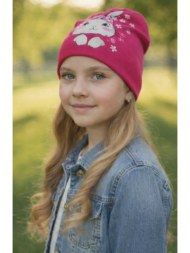 Devčenská jarná čiapka Zajko 4 farby