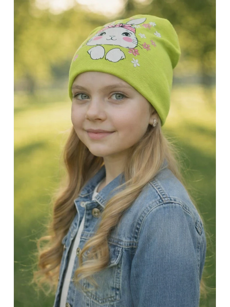 Devčenská jarná čiapka Zajko 4 farby