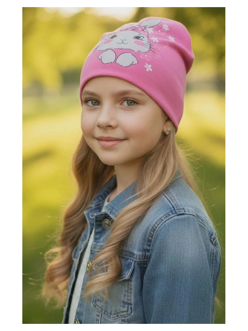 Devčenská jarná čiapka Zajko 4 farby