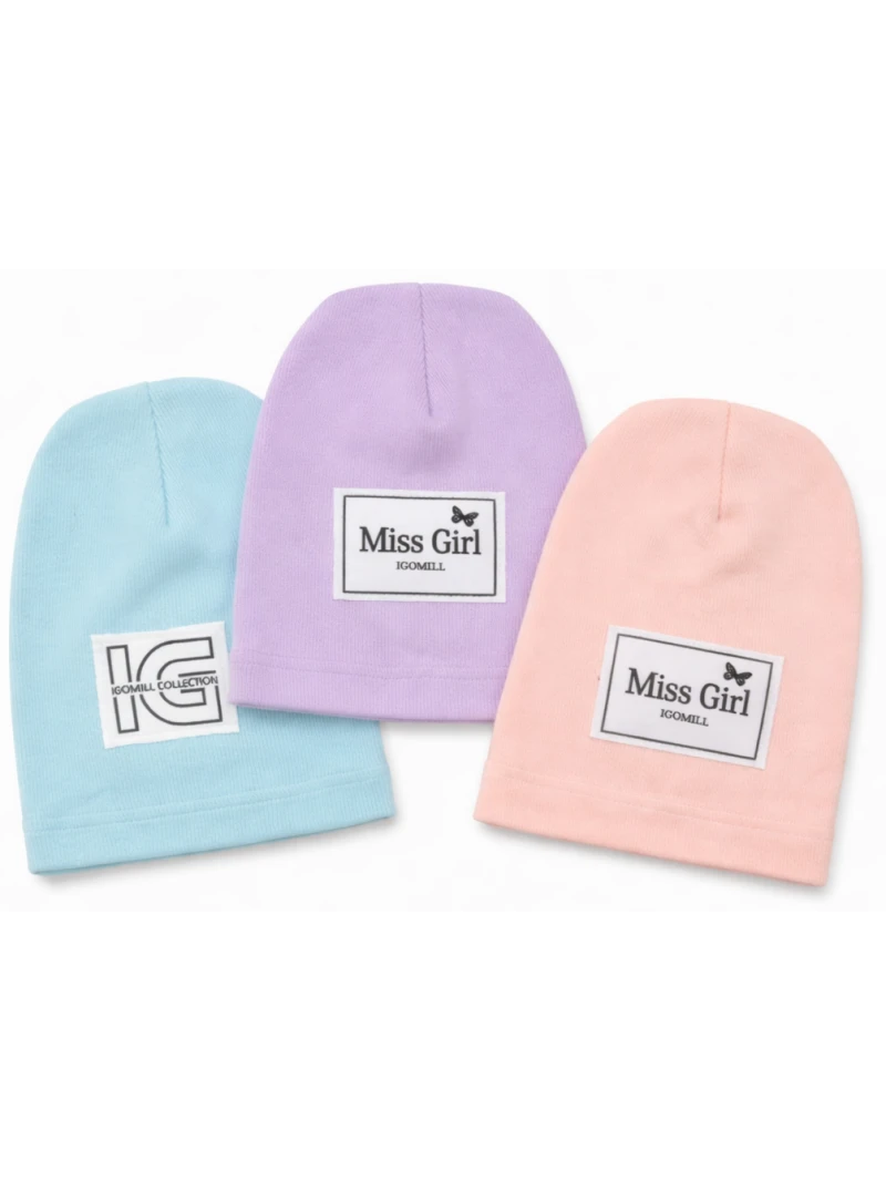 Dievčenská čiapka prechodná jednovrstvová 3farby