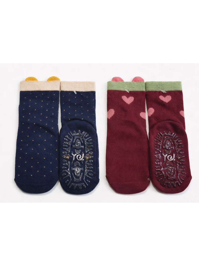 Dievčenské protišmykové ponožky dve farby