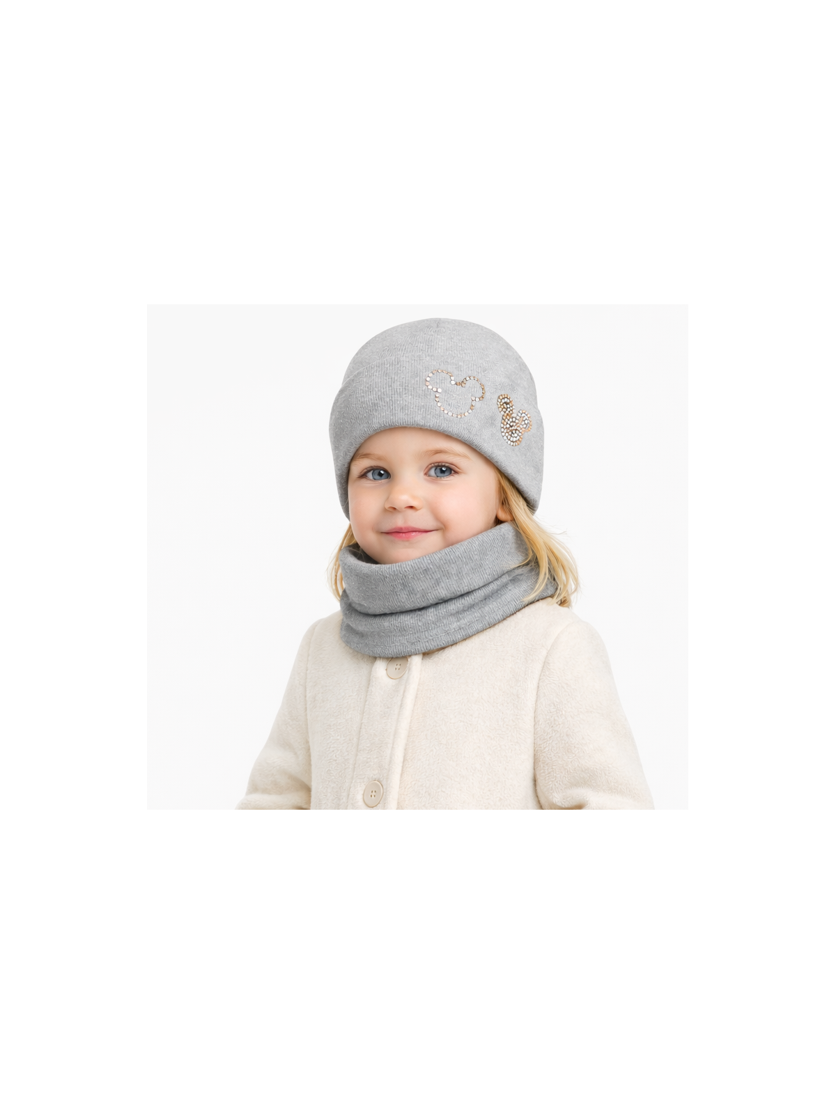 Dvojvrstvová prechodná čiapka s nákrčníkom 2 farby