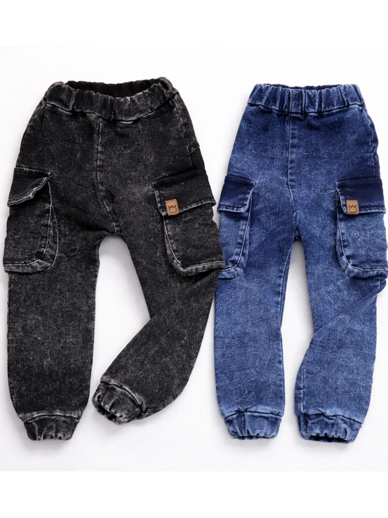 Pudlové chlapčenské rifle -čierne