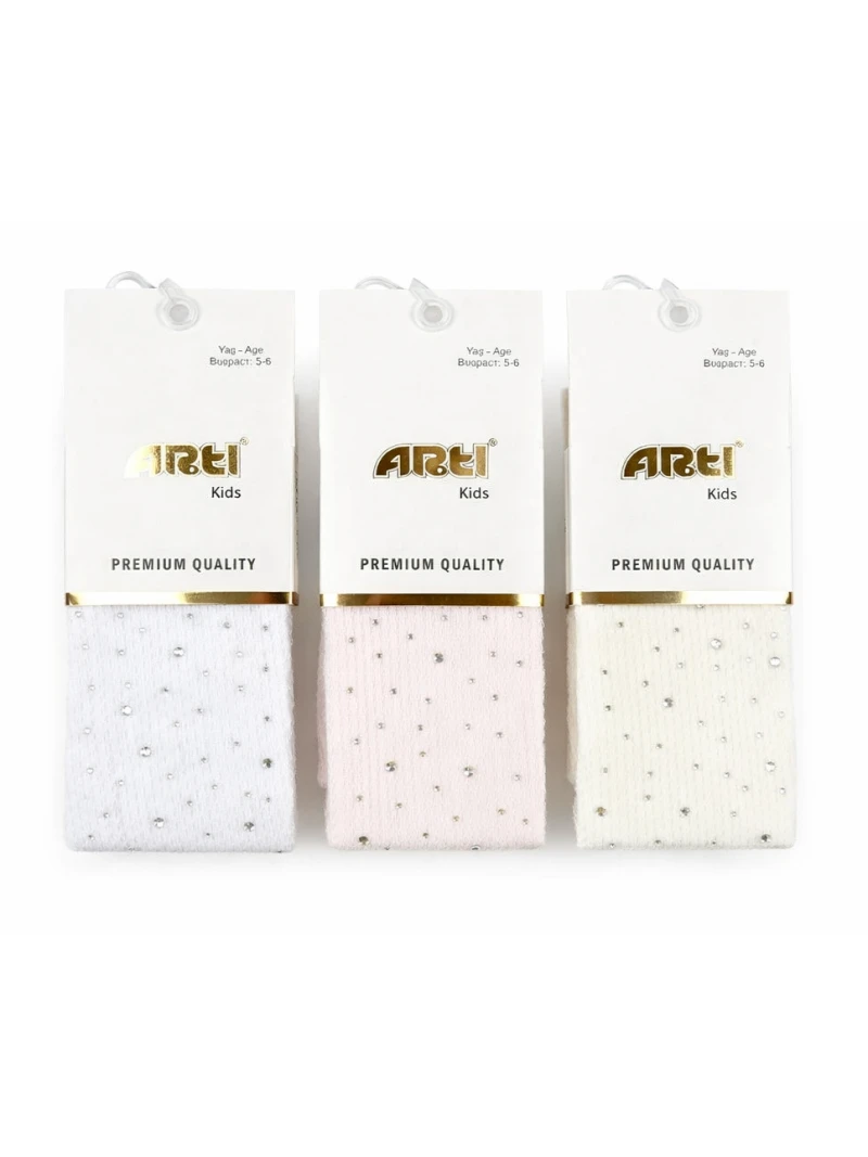 Dievčenské pančušky zdobené zirkonom