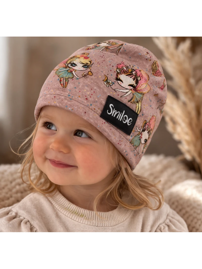 Dievčenská čiapka mierne zateplená