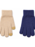 Dievčenské rukavice prstové dve farby