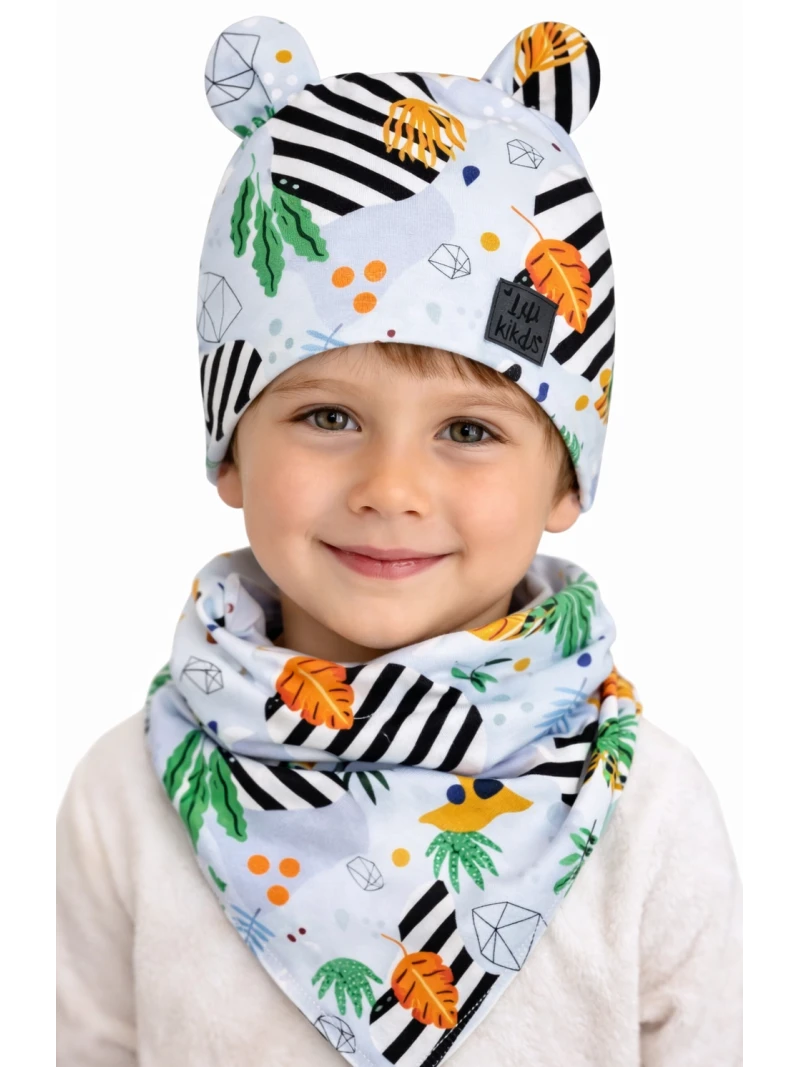 Chlapčenský set jarná čiapka a šatka