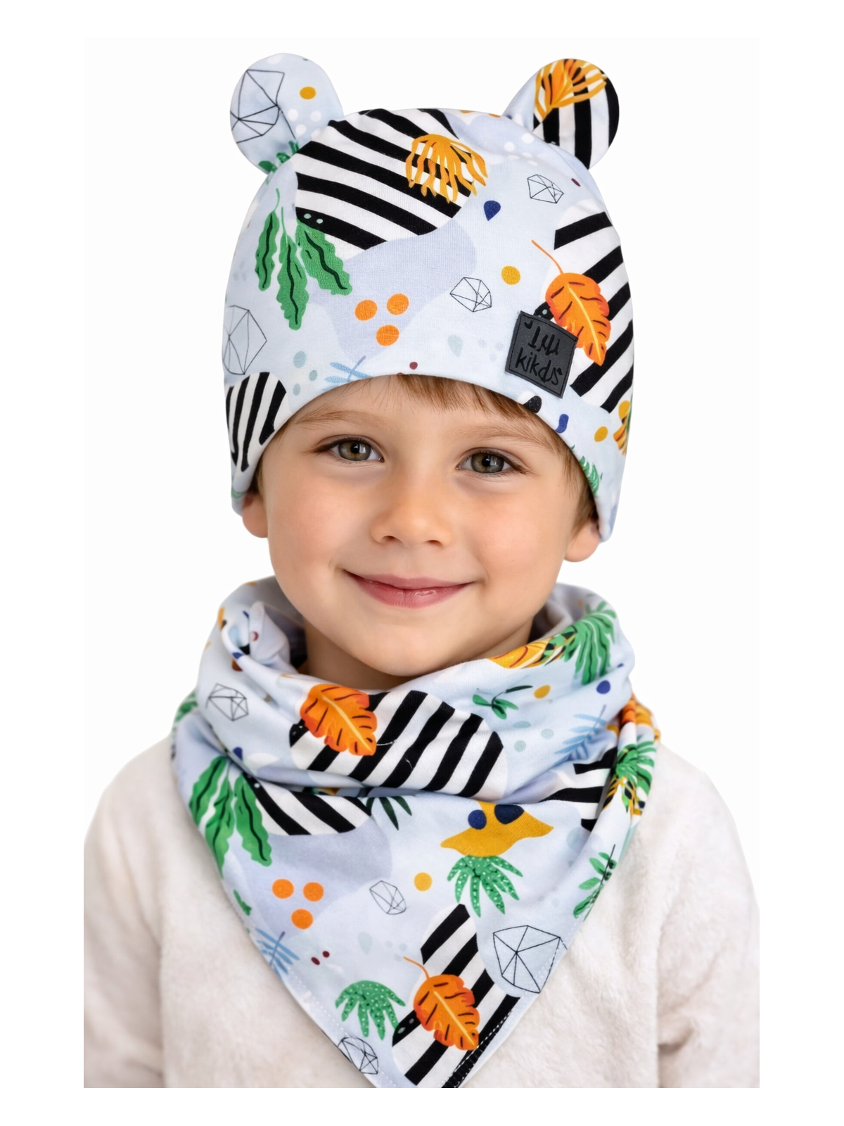 Chlapčenský set jarná čiapka a šatka