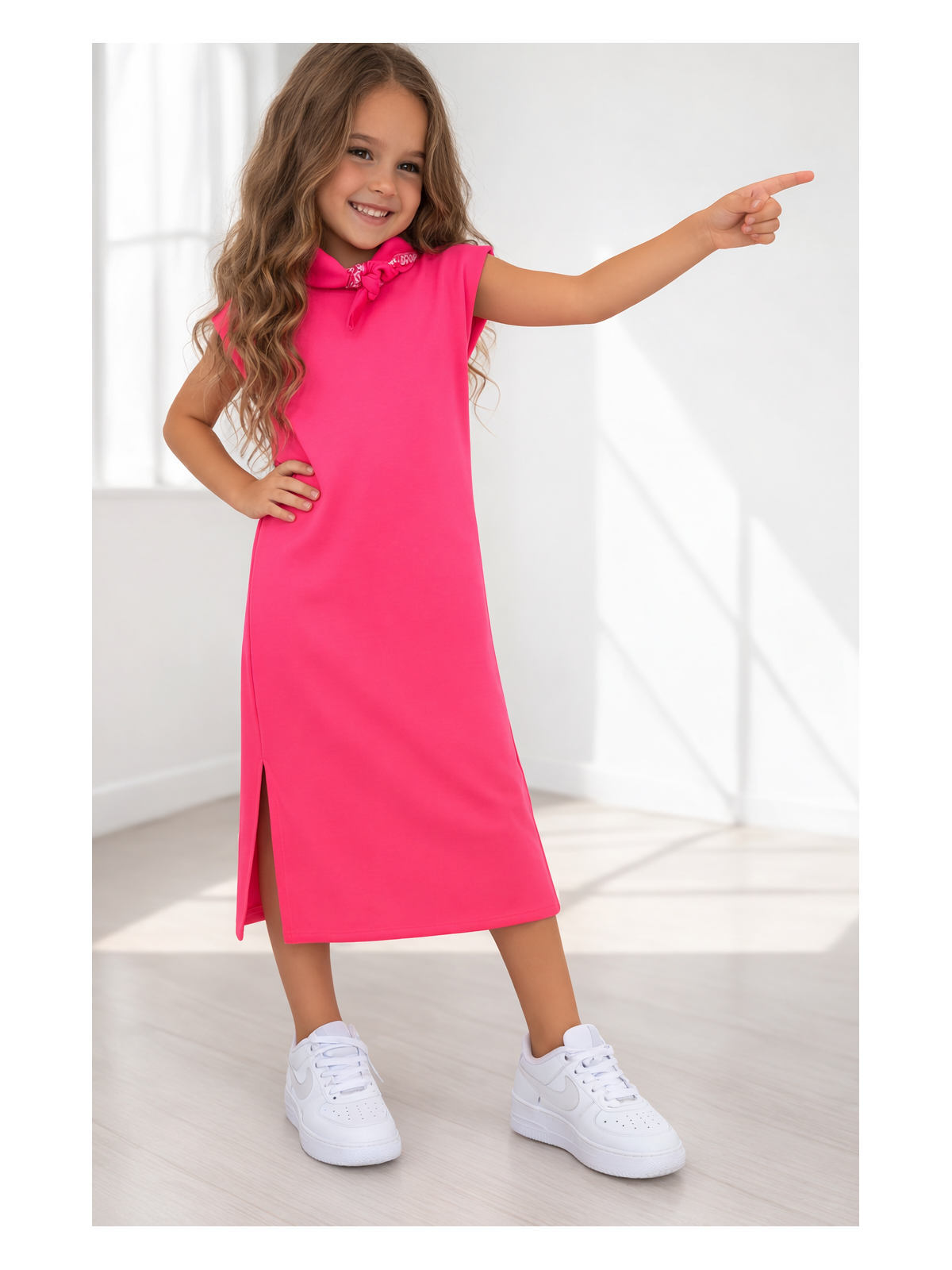 Dievčenské šaty so šatkou 2farby