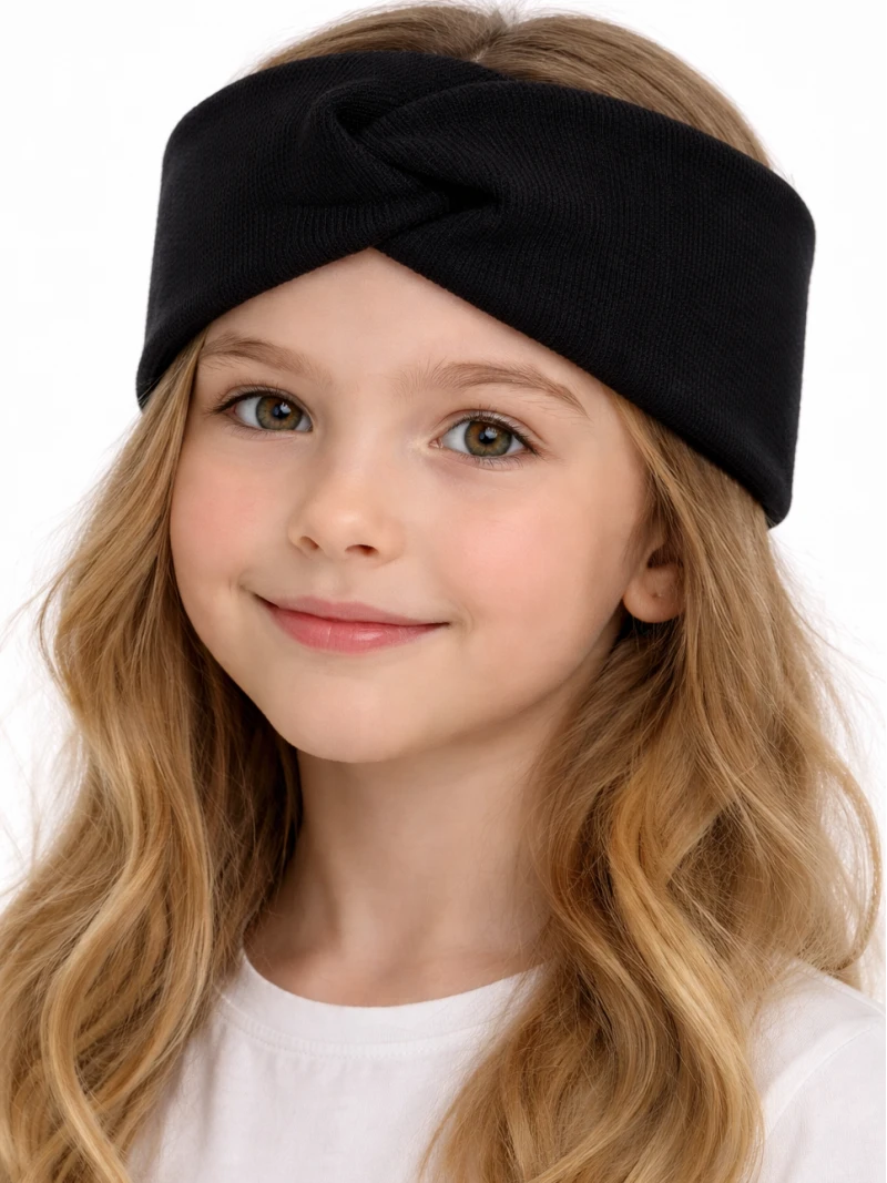 Dievčenská čelenka s uzlom viac farieb