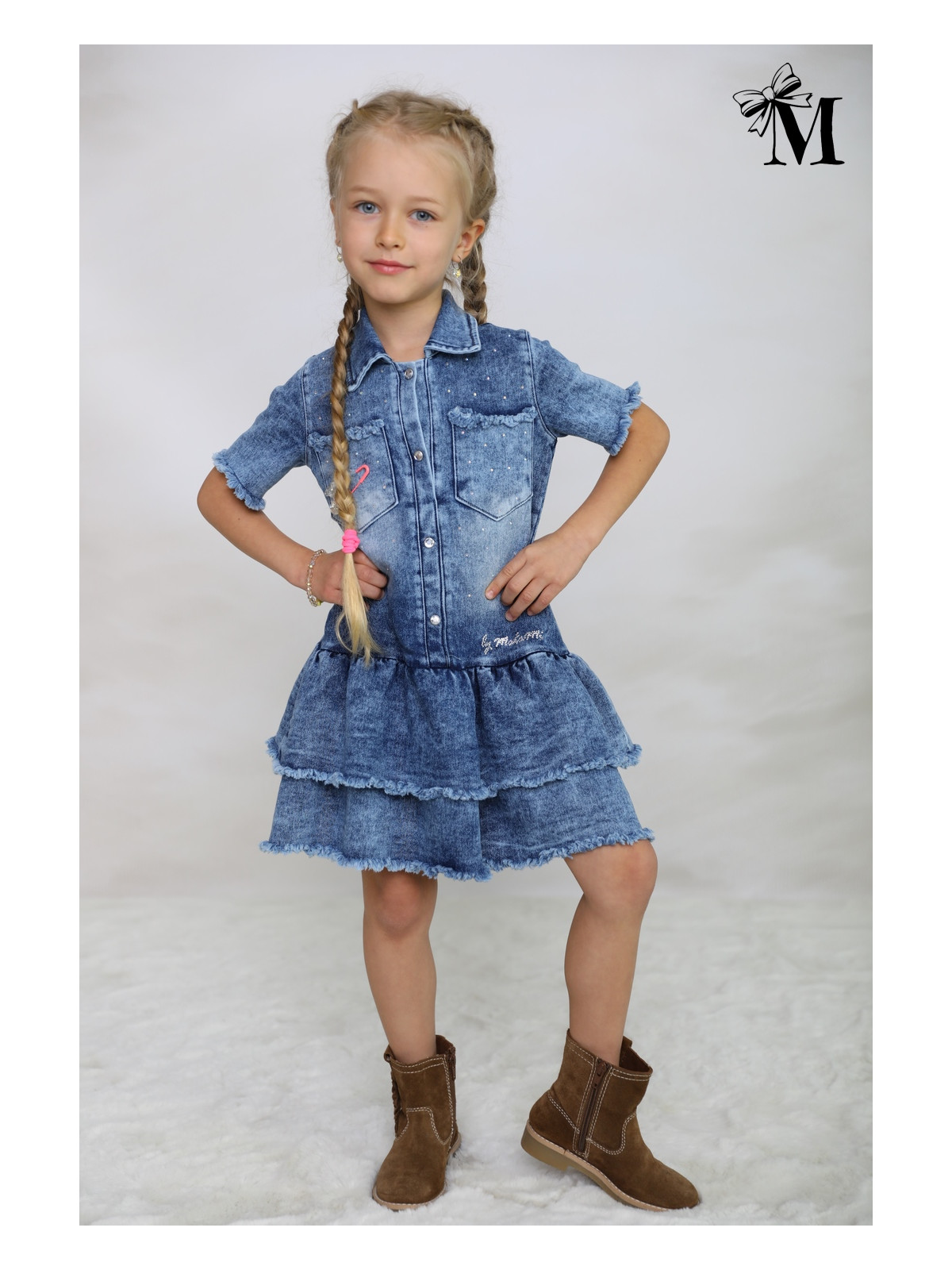 Dievčenské rifľové šaty Malami