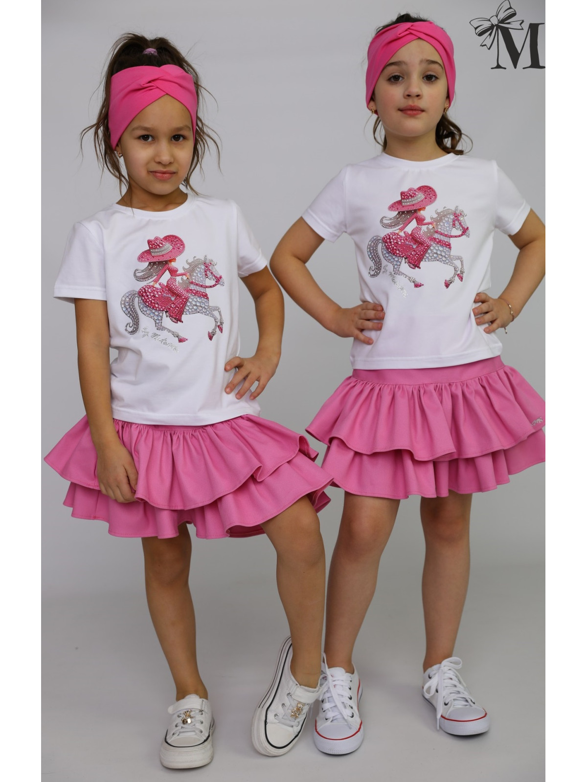 Dievčenské tričko s potlačou a zirkónmi Malami