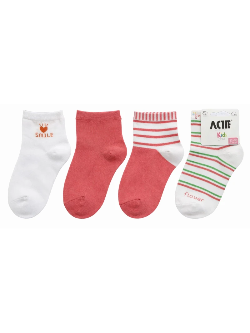 Detské dievčenské ponožky 3 balenie