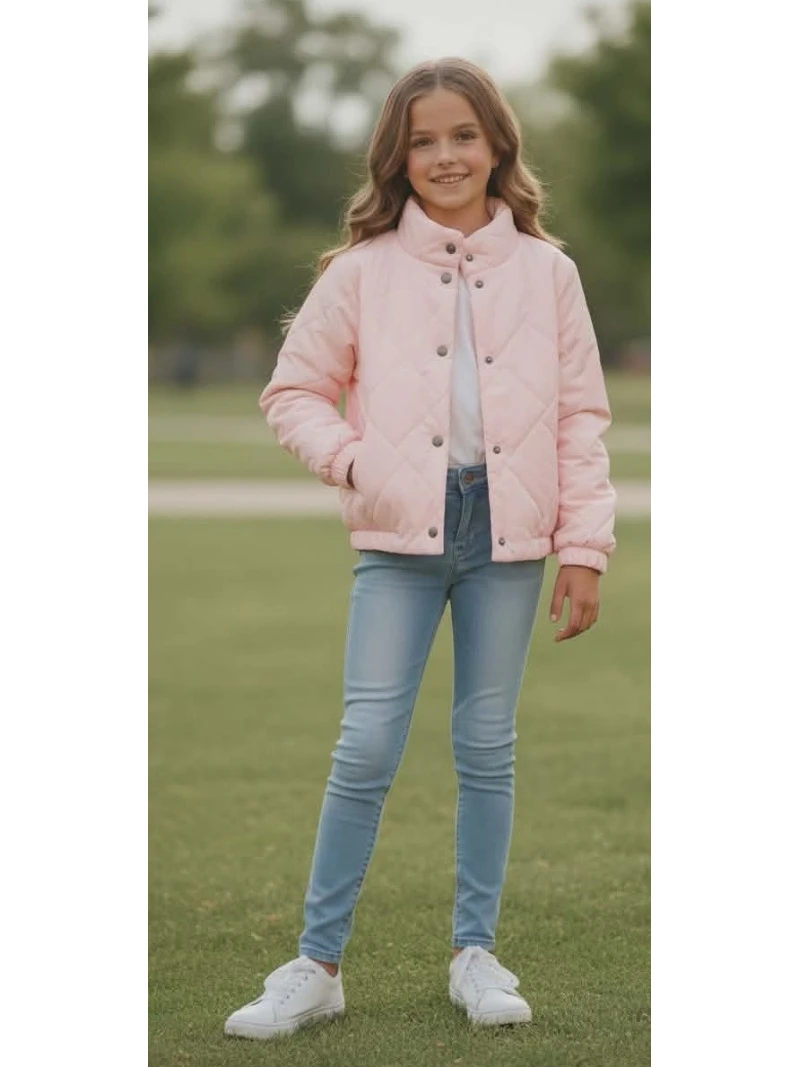 Dievčenská jarná bunda prešívaná 2 farby