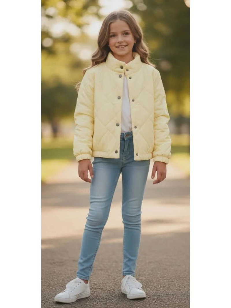 Dievčenská jarná bunda prešívaná 2 farby