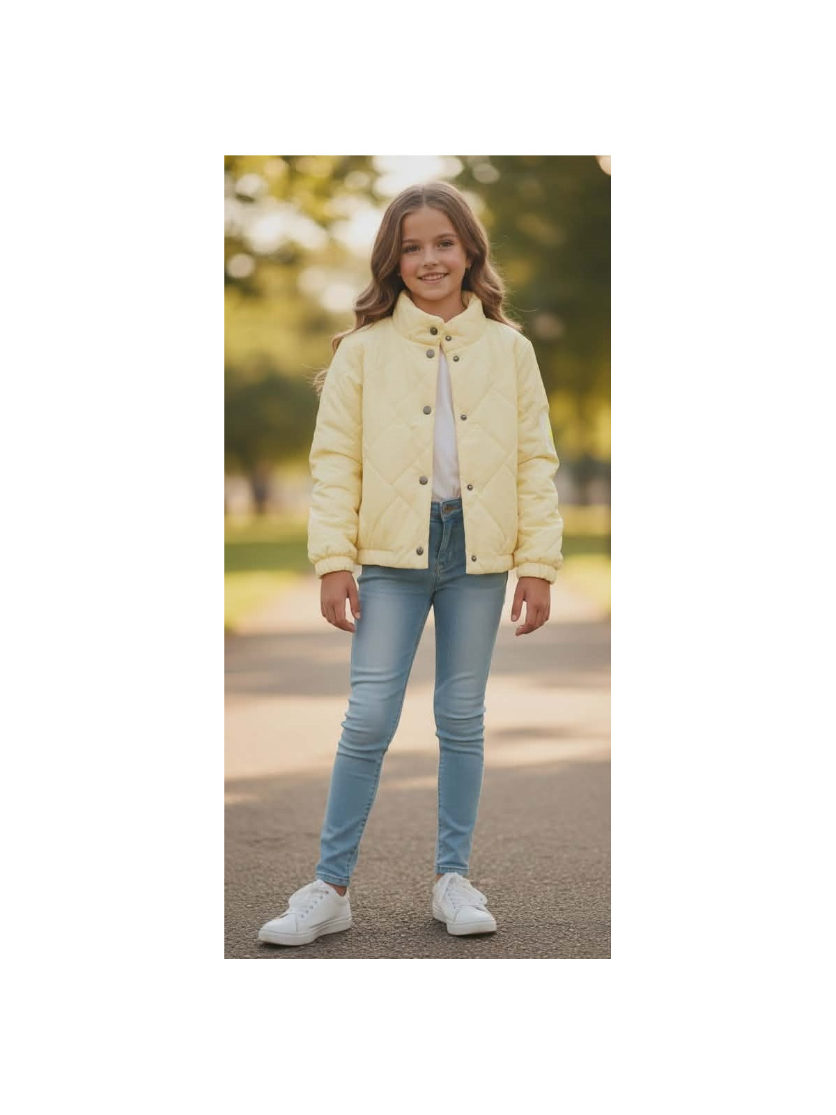 Dievčenská jarná bunda prešívaná 2 farby