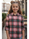 Dievčenská košeľa káro
