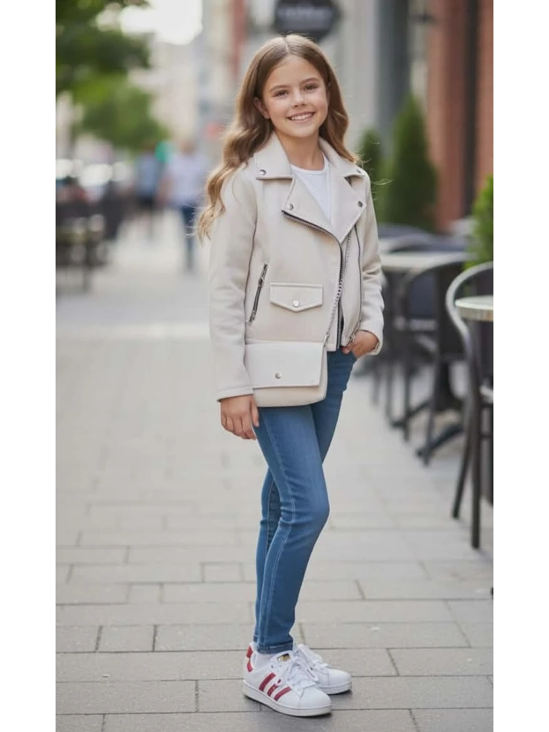 Dievčenská bunda s kabelkou 3 farby