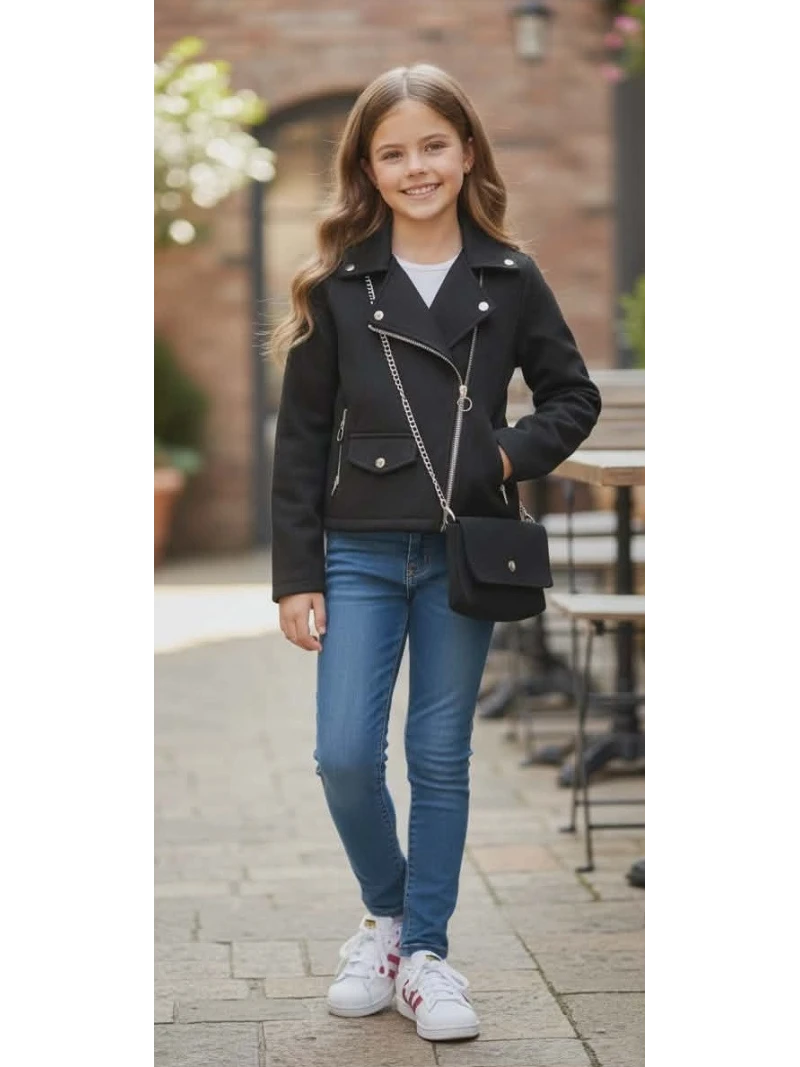 Dievčenská bunda s kabelkou 3 farby