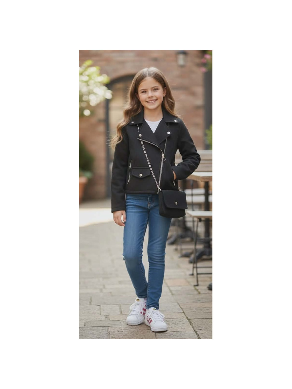 Dievčenská bunda s kabelkou 3 farby