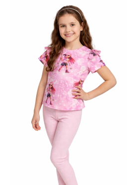 Dievčenské letné tričko s potlačou dievčatka