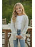 Dievčenský sveter na gombíky 2 farby