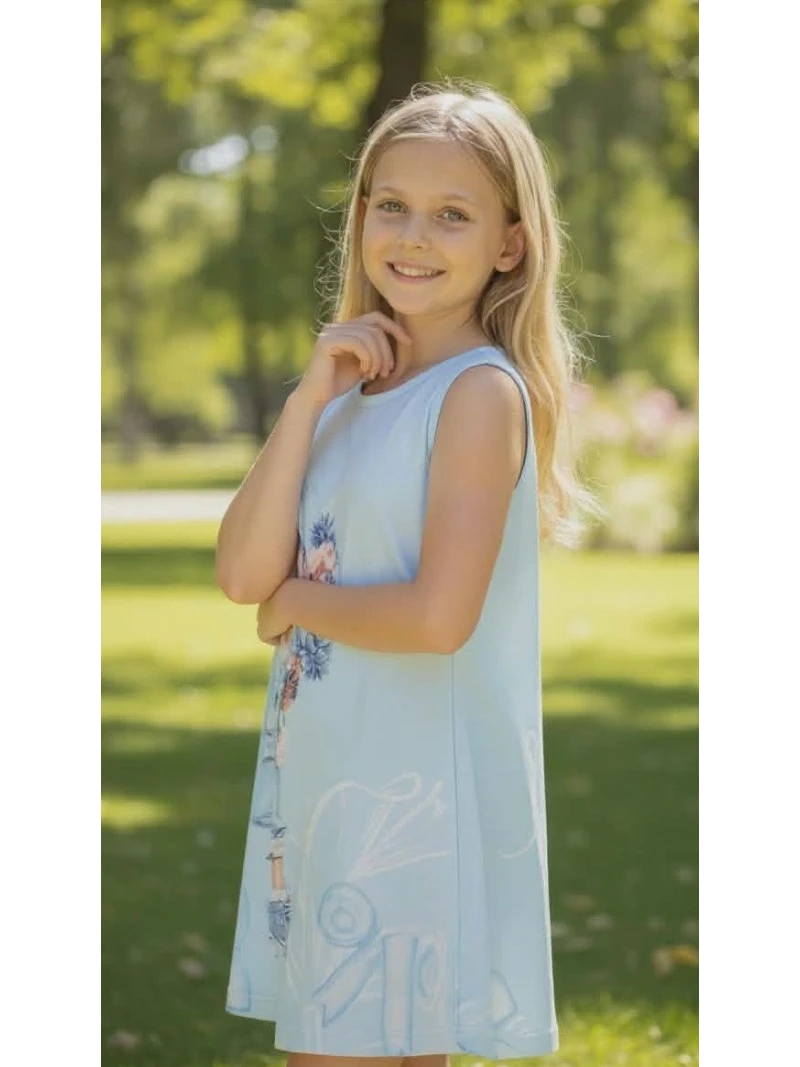 Dievčenská tunika s potlačou 2 farby