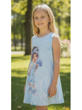 Dievčenská tunika s potlačou 2 farby