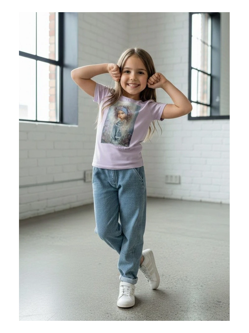 Dievčenské tričko s potlačou a zirkónmi Chill Out