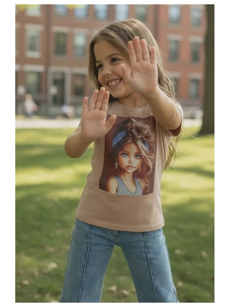 Dievčenské tričko s potlačou a zirkónmi Chill Out