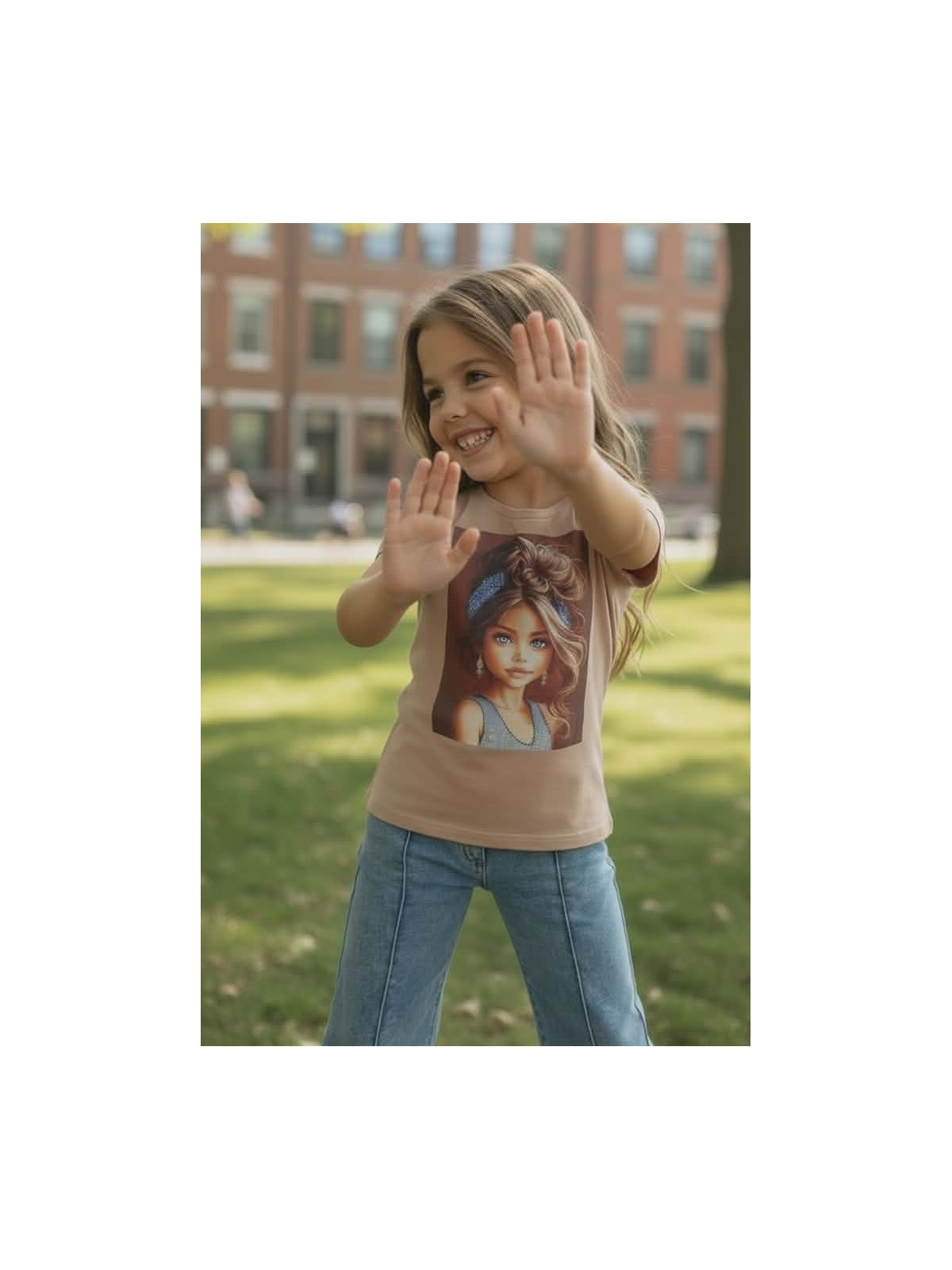 Dievčenské tričko s potlačou a zirkónmi Chill Out