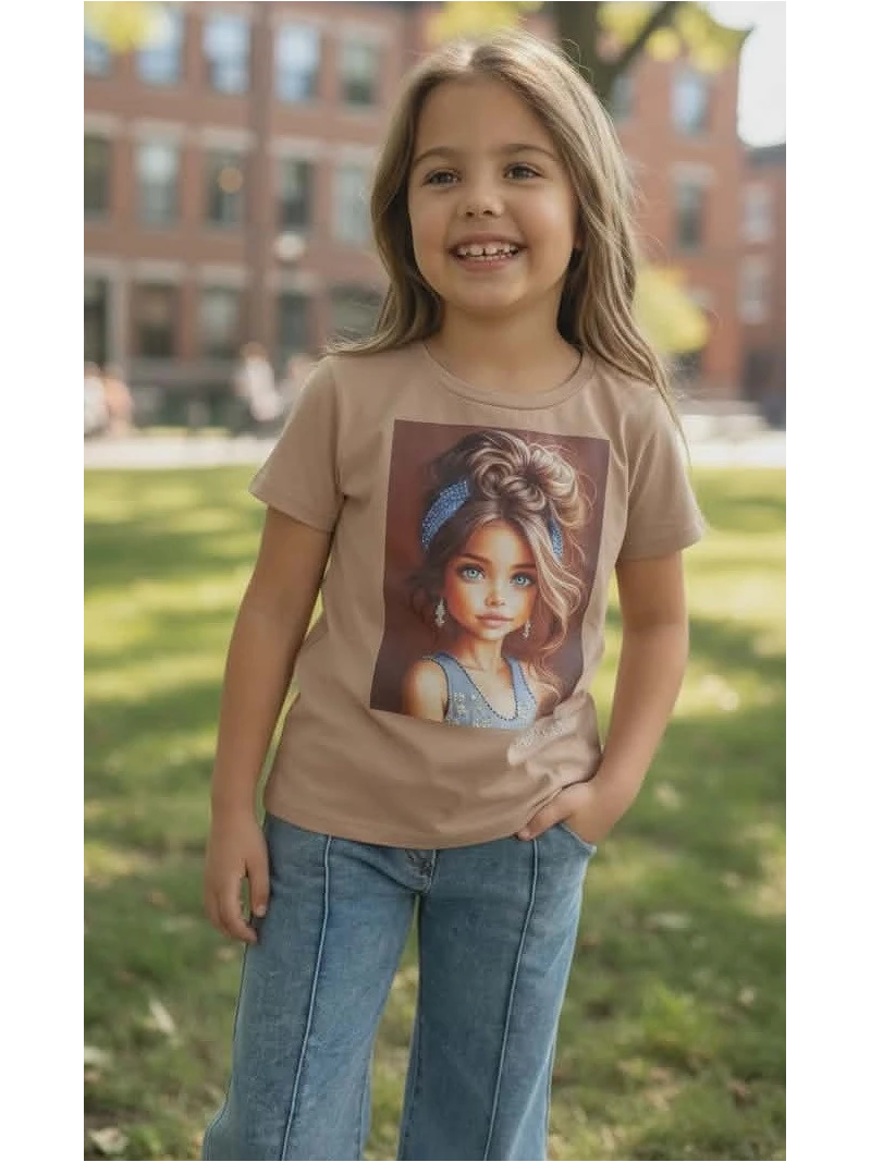 Dievčenské tričko s potlačou a zirkónmi Chill Out