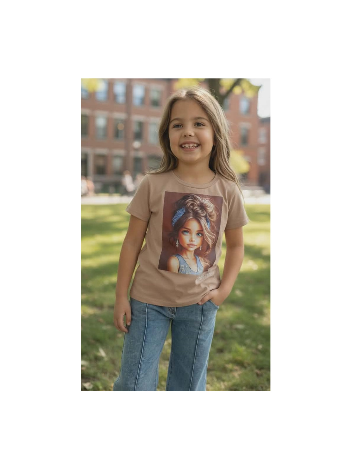 Dievčenské tričko s potlačou a zirkónmi Chill Out