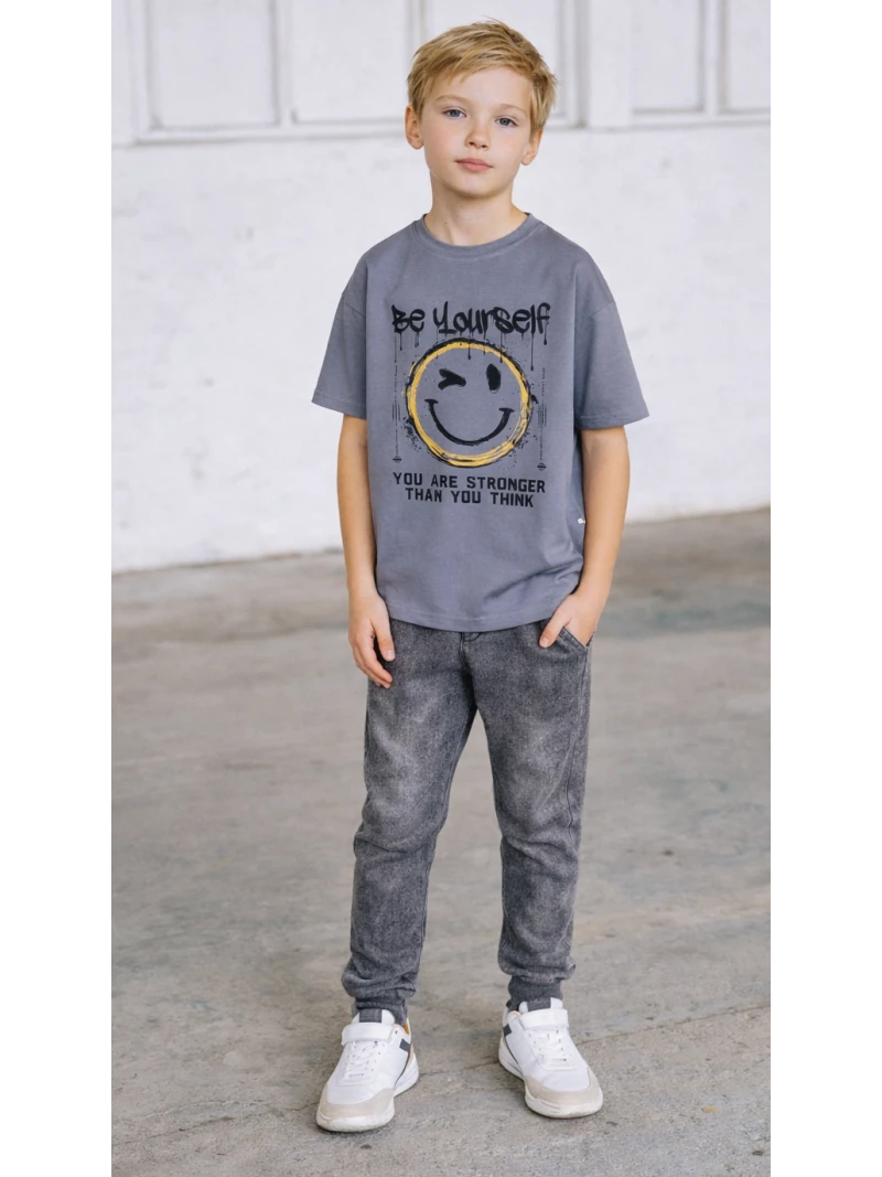 Chlapčenské nohavice rifľového vzhľadu