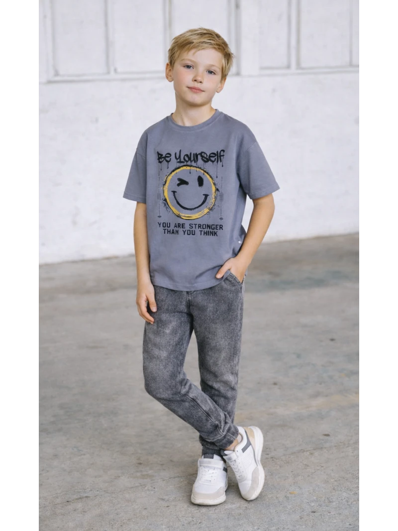 Chlapčenské nohavice rifľového vzhľadu