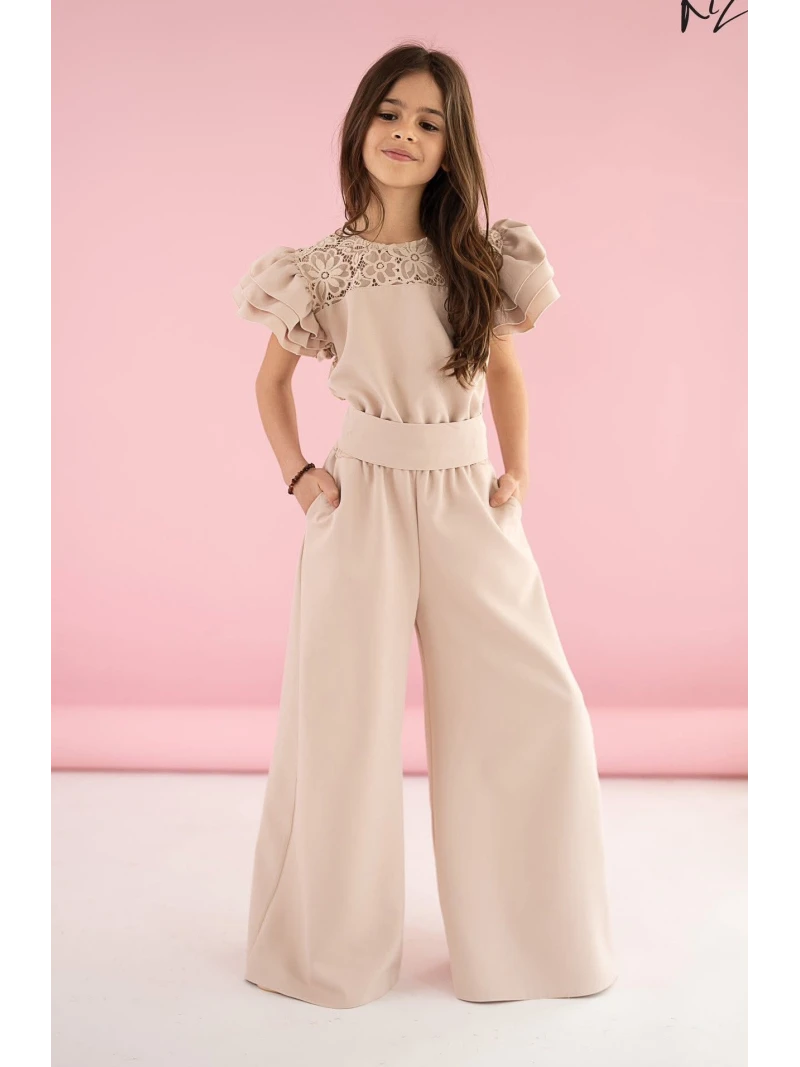 Dievčenský elegantný overal KIZ 2 farby